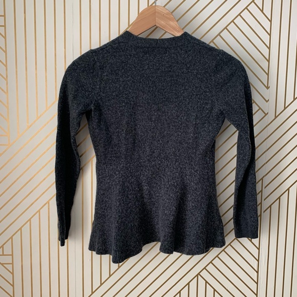 🍀 3/$30 Nanette Lepore extrafine merino wool blend cardigan sweater gray grey XS - Picture 5 of 9